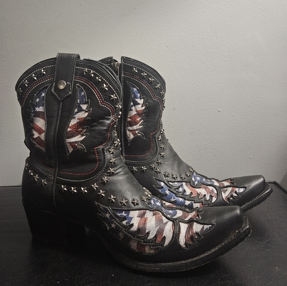 Womens lane old glory western booties 10.5 - Picture 4 of 7